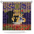 Personalised Melbourne Storm Rugby ANZAC Day Shower Curtain Last Post Poppy We Will Remember Them