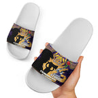Personalised Melbourne Storm Rugby ANZAC Day Slide Sandals Last Post Poppy We Will Remember Them