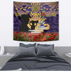 Personalised Melbourne Storm Rugby ANZAC Day Tapestry Last Post Poppy We Will Remember Them