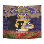 Personalised Melbourne Storm Rugby ANZAC Day Tapestry Last Post Poppy We Will Remember Them