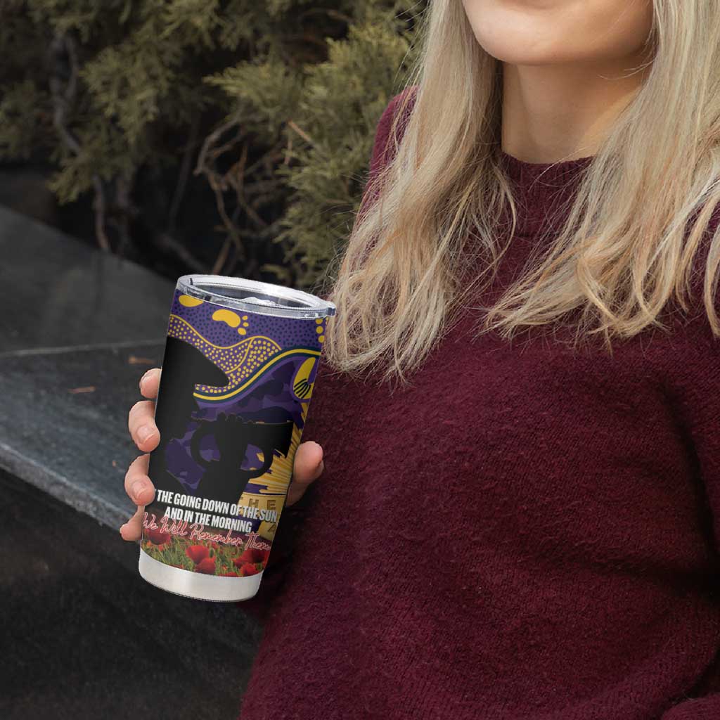 Personalised Melbourne Storm Rugby ANZAC Day Tumbler Cup Last Post Poppy We Will Remember Them