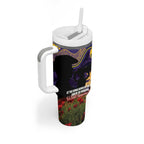 Personalised Melbourne Storm Rugby ANZAC Day Tumbler With Handle Last Post Poppy We Will Remember Them
