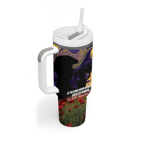 Personalised Melbourne Storm Rugby ANZAC Day Tumbler With Handle Last Post Poppy We Will Remember Them