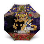 Personalised Melbourne Storm Rugby ANZAC Day Umbrella Last Post Poppy We Will Remember Them