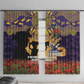 Personalised Melbourne Storm Rugby ANZAC Day Window Curtain Last Post Poppy We Will Remember Them
