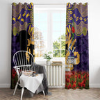Personalised Melbourne Storm Rugby ANZAC Day Window Curtain Last Post Poppy We Will Remember Them