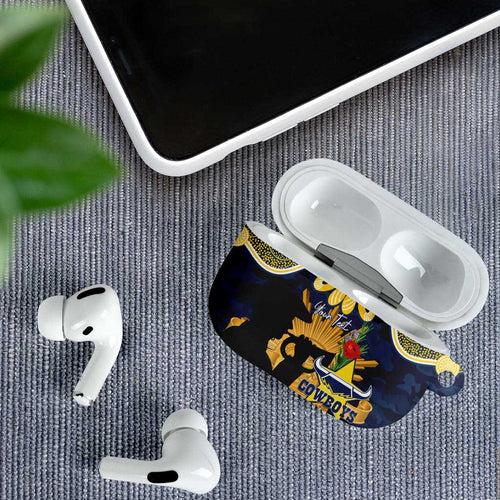 Personalised Cowboys Rugby ANZAC Day AirPods Case Last Post Poppy We Will Remember Them