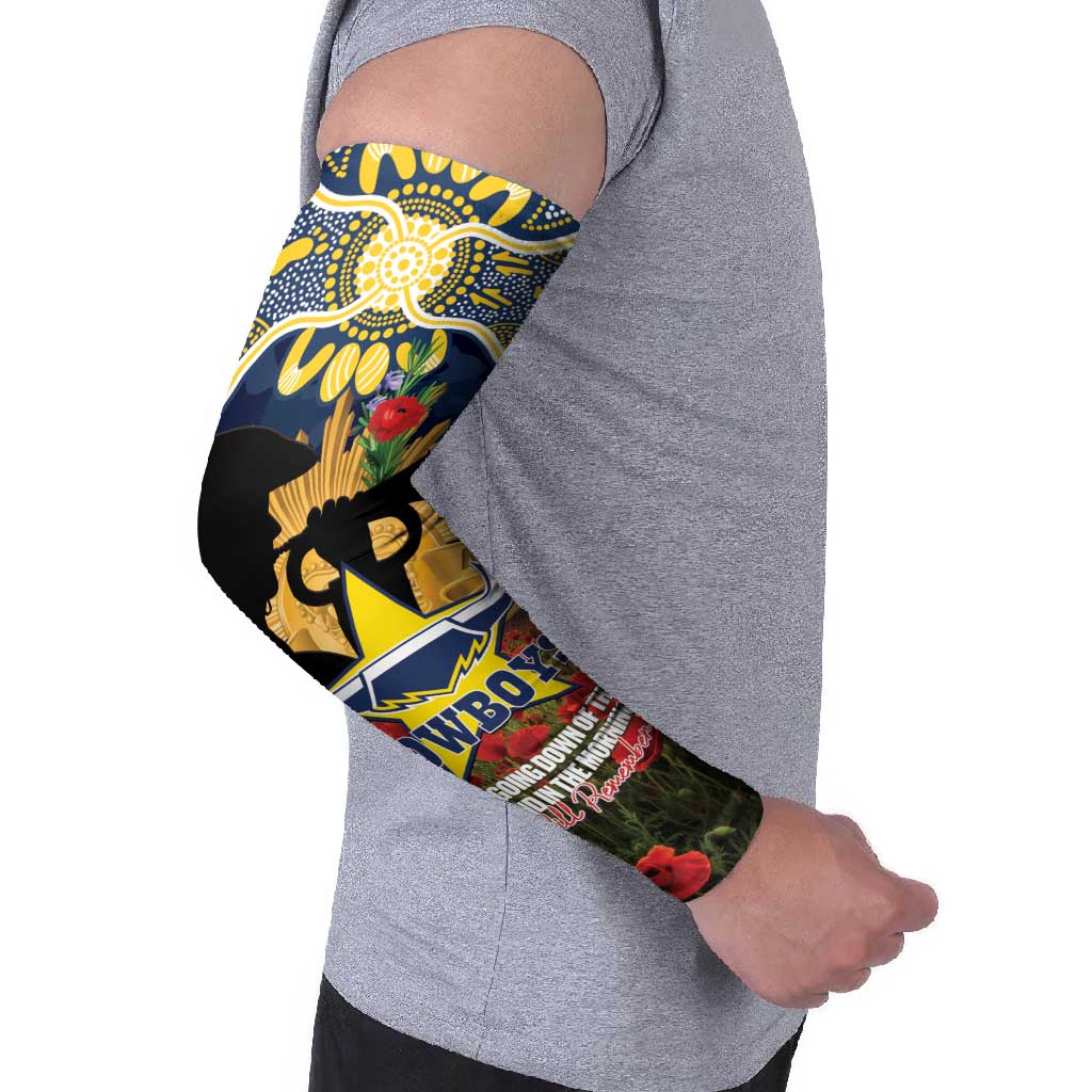 Personalised Cowboys Rugby ANZAC Day Arm Sleeves Last Post Poppy We Will Remember Them