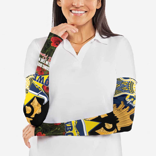 Personalised Cowboys Rugby ANZAC Day Arm Sleeves Last Post Poppy We Will Remember Them