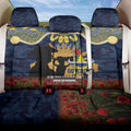 Personalised Cowboys Rugby ANZAC Day Back Car Seat Cover Last Post Poppy We Will Remember Them