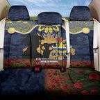 Personalised Cowboys Rugby ANZAC Day Back Car Seat Cover Last Post Poppy We Will Remember Them