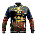 Personalised Cowboys Rugby ANZAC Day Baseball Jacket Last Post Poppy We Will Remember Them