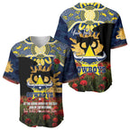 Personalised Cowboys Rugby ANZAC Day Baseball Jersey Last Post Poppy We Will Remember Them