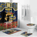 Personalised Cowboys Rugby ANZAC Day Bathroom Set Last Post Poppy We Will Remember Them