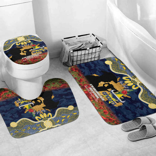 Personalised Cowboys Rugby ANZAC Day Bathroom Set Last Post Poppy We Will Remember Them