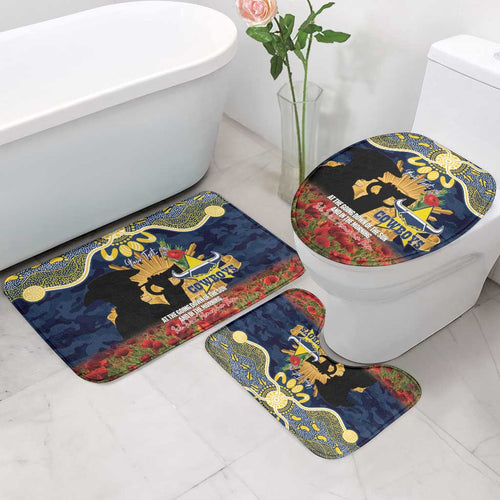 Personalised Cowboys Rugby ANZAC Day Bathroom Set Last Post Poppy We Will Remember Them