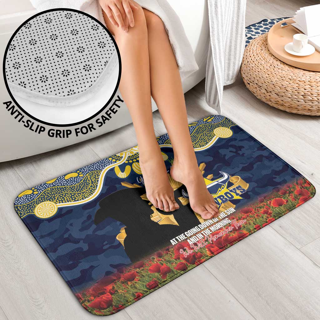 Personalised Cowboys Rugby ANZAC Day Bathroom Set Last Post Poppy We Will Remember Them