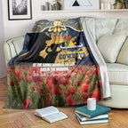Personalised Cowboys Rugby ANZAC Day Blanket Last Post Poppy We Will Remember Them