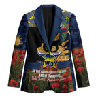 Personalised Cowboys Rugby ANZAC Day Blazer Last Post Poppy We Will Remember Them