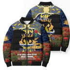 Personalised Cowboys Rugby ANZAC Day Bomber Puffer Jacket Last Post Poppy We Will Remember Them