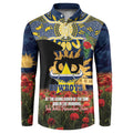 Personalised Cowboys Rugby ANZAC Day Button Sweatshirt Last Post Poppy We Will Remember Them