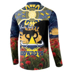 Personalised Cowboys Rugby ANZAC Day Button Sweatshirt Last Post Poppy We Will Remember Them