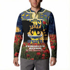 Personalised Cowboys Rugby ANZAC Day Button Sweatshirt Last Post Poppy We Will Remember Them