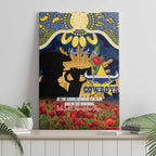 Personalised Cowboys Rugby ANZAC Day Canvas Wall Art Last Post Poppy We Will Remember Them