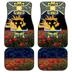 Personalised Cowboys Rugby ANZAC Day Car Mats Last Post Poppy We Will Remember Them