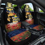 Personalised Cowboys Rugby ANZAC Day Car Seat Cover Last Post Poppy We Will Remember Them
