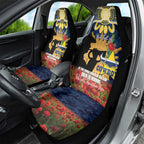 Personalised Cowboys Rugby ANZAC Day Car Seat Cover Last Post Poppy We Will Remember Them