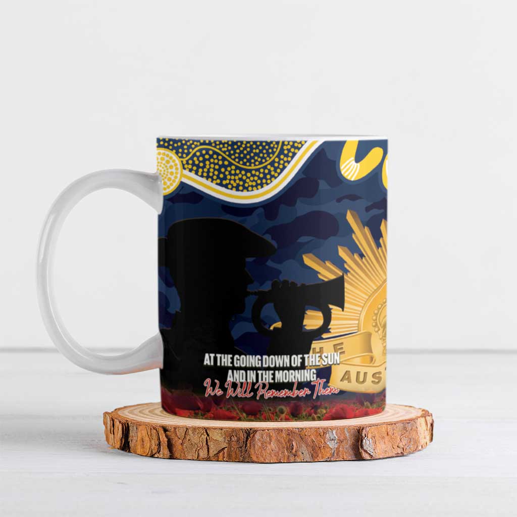 Personalised Cowboys Rugby ANZAC Day Ceramic Mug Last Post Poppy We Will Remember Them