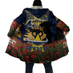 Personalised Cowboys Rugby ANZAC Day Cloak Last Post Poppy We Will Remember Them