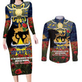 Personalised Cowboys Rugby ANZAC Day Couples Matching Long Sleeve Bodycon Dress and Long Sleeve Button Shirt Last Post Poppy We Will Remember Them