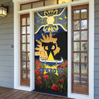 Personalised Cowboys Rugby ANZAC Day Door Cover Last Post Poppy We Will Remember Them