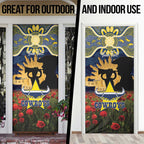 Personalised Cowboys Rugby ANZAC Day Door Cover Last Post Poppy We Will Remember Them