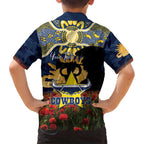 Personalised Cowboys Rugby ANZAC Day Family Matching Long Sleeve Bodycon Dress and Hawaiian Shirt Last Post Poppy We Will Remember Them