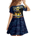 Personalised Cowboys Rugby ANZAC Day Family Matching Off Shoulder Short Dress and Hawaiian Shirt Last Post Poppy We Will Remember Them