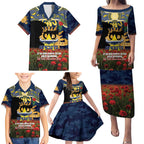 Personalised Cowboys Rugby ANZAC Day Family Matching Puletasi and Hawaiian Shirt Last Post Poppy We Will Remember Them