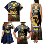 Personalised Cowboys Rugby ANZAC Day Family Matching Tank Maxi Dress and Hawaiian Shirt Last Post Poppy We Will Remember Them