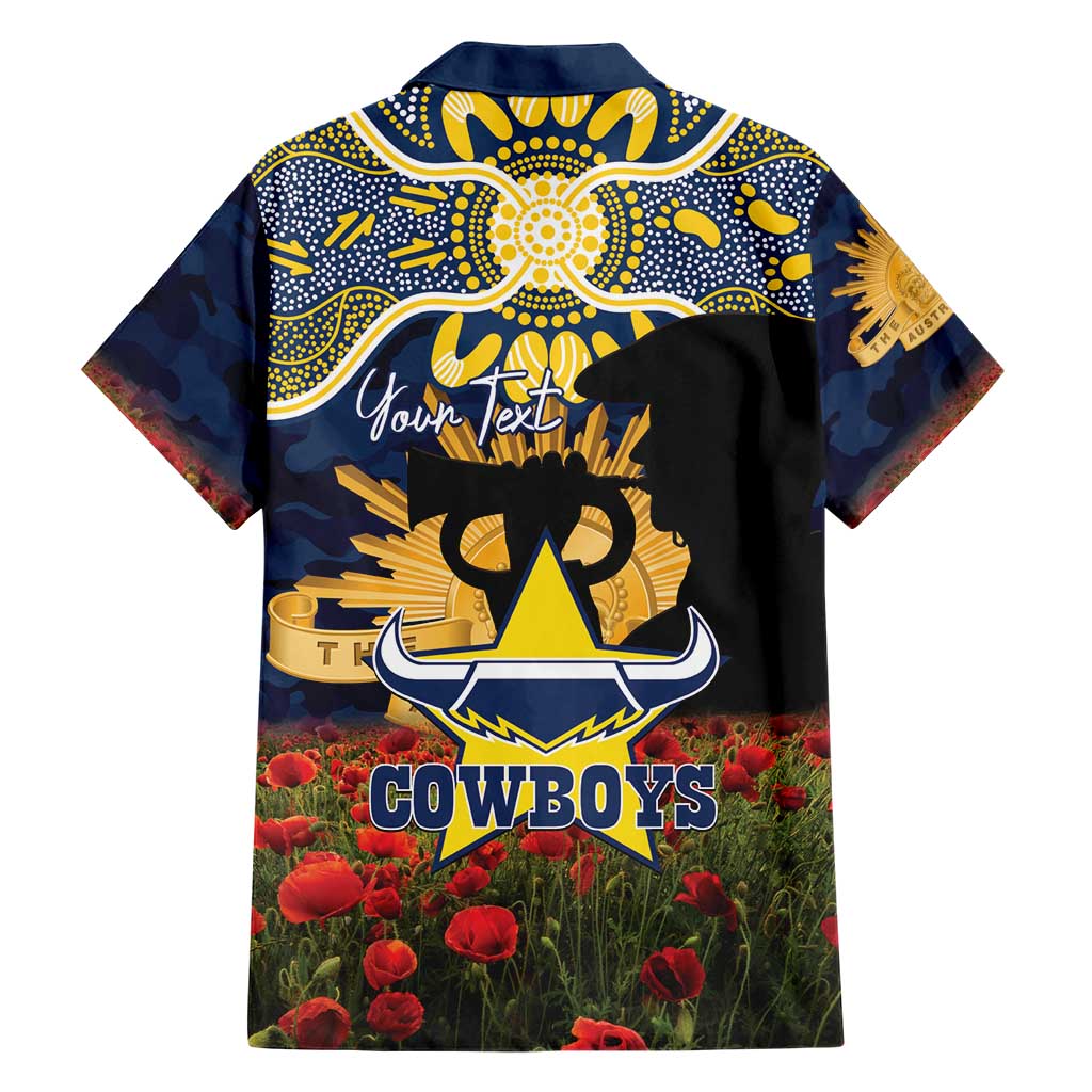 Personalised Cowboys Rugby ANZAC Day Family Matching Tank Maxi Dress and Hawaiian Shirt Last Post Poppy We Will Remember Them