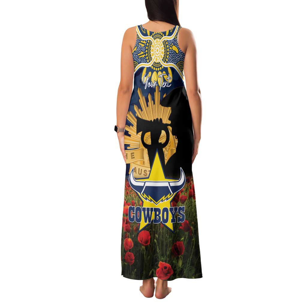 Personalised Cowboys Rugby ANZAC Day Family Matching Tank Maxi Dress and Hawaiian Shirt Last Post Poppy We Will Remember Them