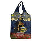 Personalised Cowboys Rugby ANZAC Day Grocery Bag Last Post Poppy We Will Remember Them