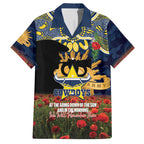 Personalised Cowboys Rugby ANZAC Day Hawaiian Shirt Last Post Poppy We Will Remember Them