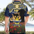 Personalised Cowboys Rugby ANZAC Day Hawaiian Shirt Last Post Poppy We Will Remember Them