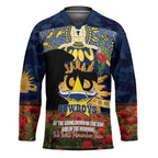 Personalised Cowboys Rugby ANZAC Day Hockey Jersey Last Post Poppy We Will Remember Them