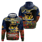 Personalised Cowboys Rugby ANZAC Day Hoodie Last Post Poppy We Will Remember Them