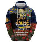 Personalised Cowboys Rugby ANZAC Day Hoodie Last Post Poppy We Will Remember Them