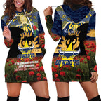 Personalised Cowboys Rugby ANZAC Day Hoodie Dress Last Post Poppy We Will Remember Them