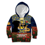 Personalised Cowboys Rugby ANZAC Day Kid Hoodie Last Post Poppy We Will Remember Them